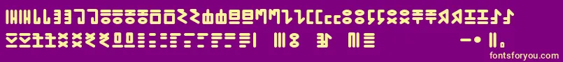 GENР RICA PRIMITIVA 01 Font – Yellow Fonts on Purple Background